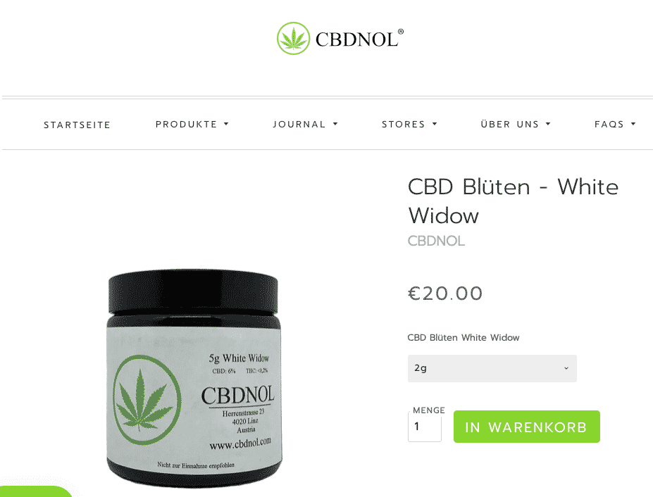 Screenshot von CBDNOL - White Widow