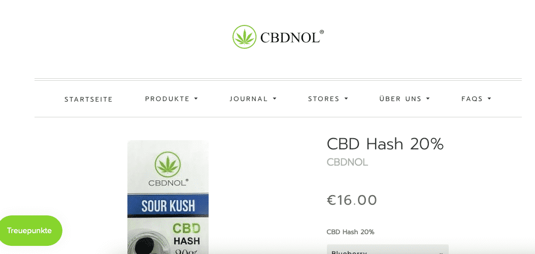 Screenshot von CBDNOL CBD Pollen - Sour Kush Hasch 20%